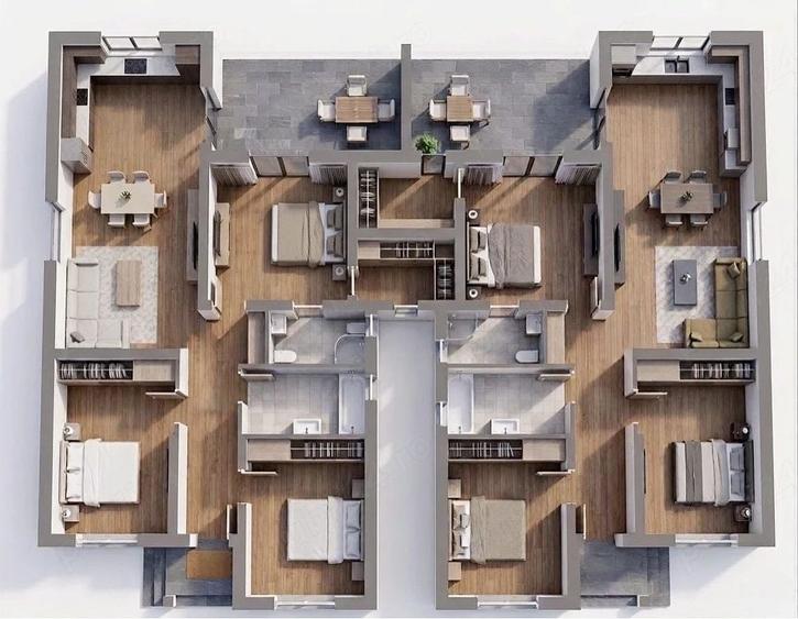 Duplex cu 4 camere cu Canalizare în Giroc