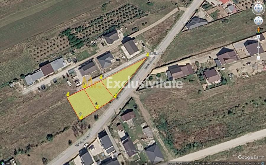 Teren Construcții intravilan de 1334 mp, în Bradu