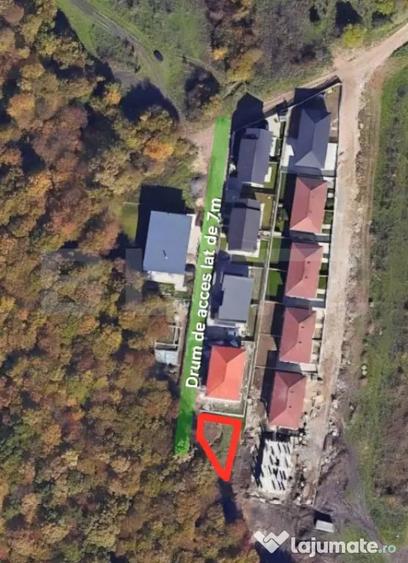 Teren intravilan, zona de case, langa liziera padurii, 500 m - 1