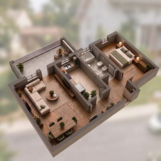 Apartament cu 2 camere decomandat în Bragadiru