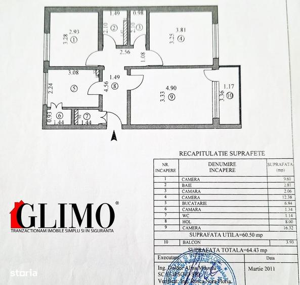 Apartament cu 3 camere decomandat în Mazepa 1