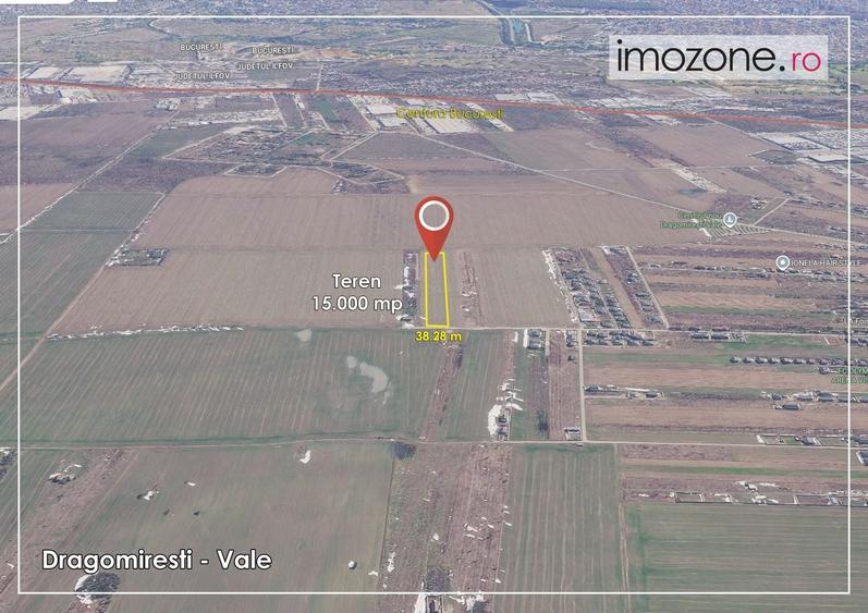 Teren Construcții intravilan de 15000 mp, în Dragomirești-Vale