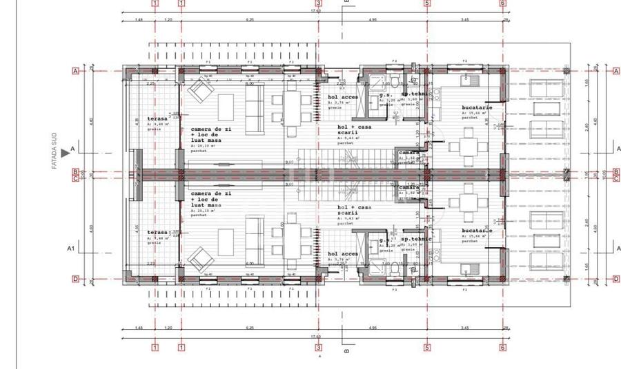 Duplex cu 4 camere cu Canalizare în Iris