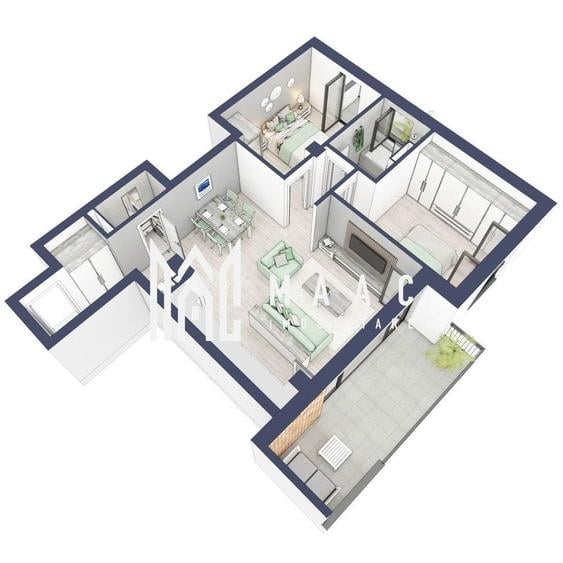Apartament cu 3 camere în Turnișor