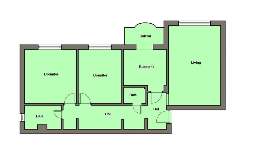 Apartament cu 3 camere decomandat în Banu Mărăcine