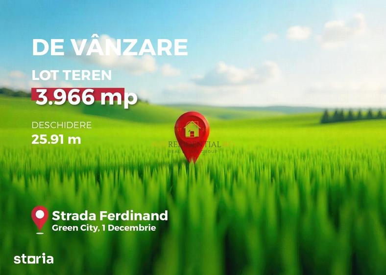 Teren de 3966 mp, în Jilava
