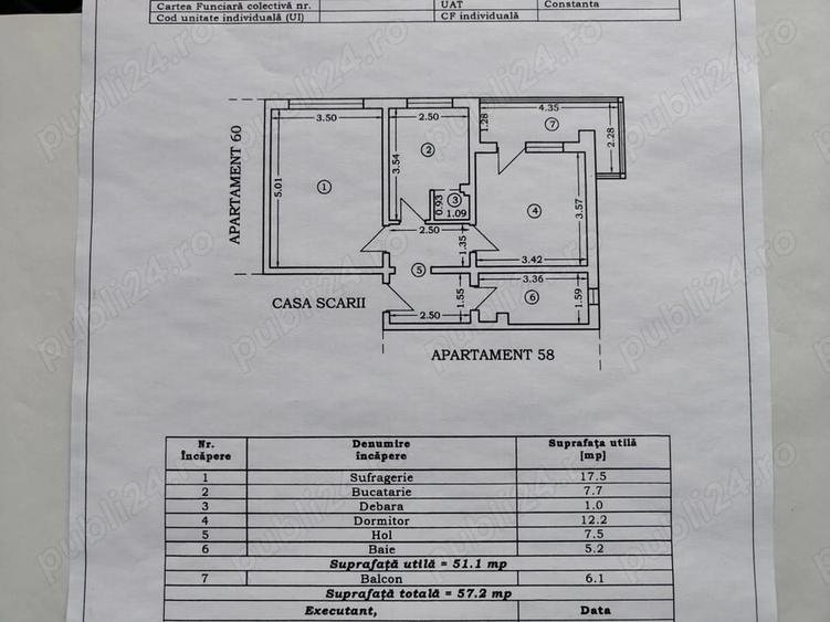 Apartament cu 2 camere decomandat în Tomis Nord
