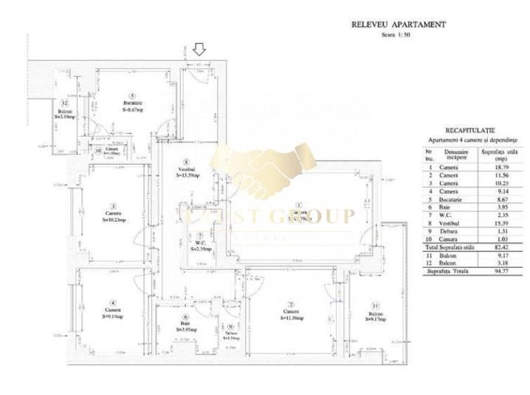 Apartament cu 4 camere decomandat în Parcul Circului