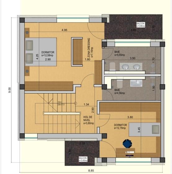 Duplex cu 3 camere cu Canalizare în Alexandriei