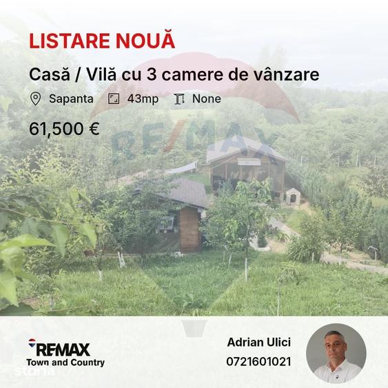 Casă cu 3 camere cu Teren 1268 Mp în Săpânța