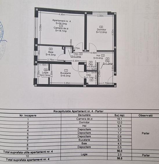 Apartament cu 2 camere decomandat în Florești