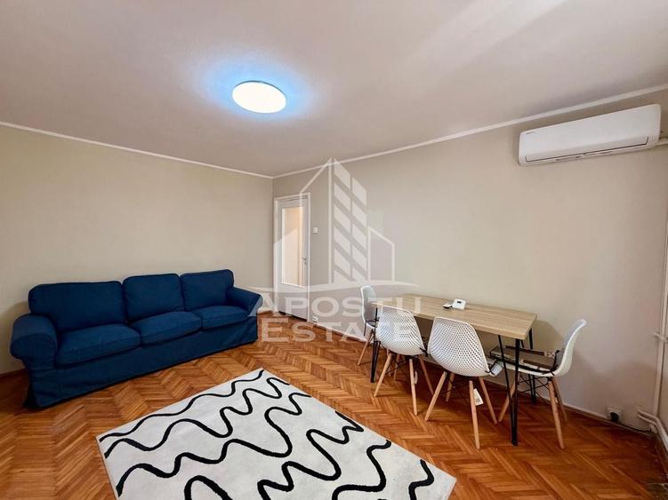 Apartament cu 2 camere semidecomandat, mobilat în Take Ionescu