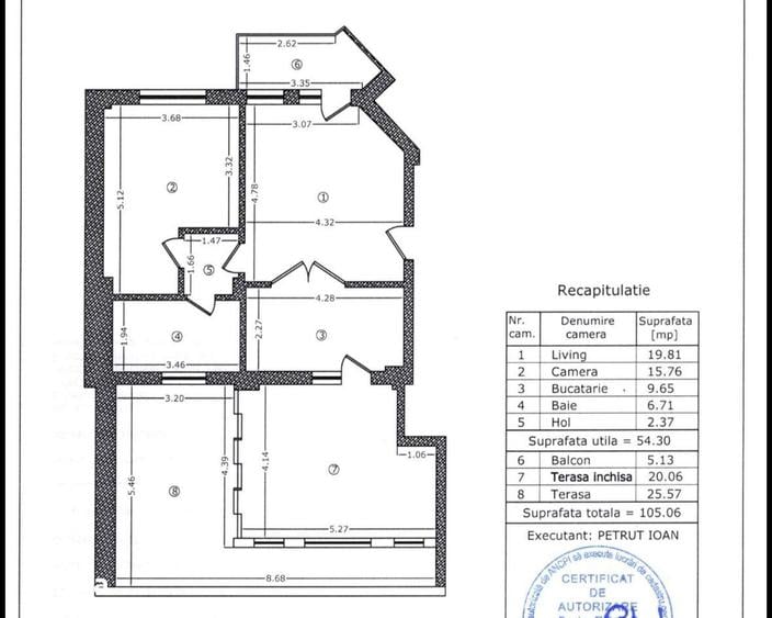 Apartament cu 2 camere în Dristor