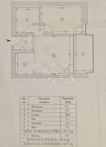 Apartament cu 2 camere semidecomandat, mobilat în Floreasca