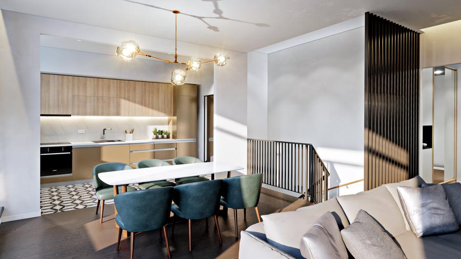 Penthouse cu 3 camere decomandat în Industriilor