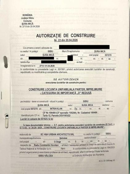 Teren de 600 mp, în Șura Mică