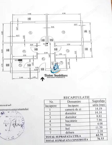 Apartament cu 3 camere decomandat în Precista