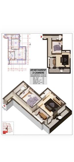 Apartament cu 2 camere decomandat în Ultracentral