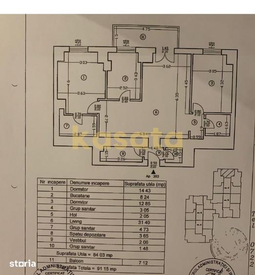 Apartament cu 3 camere în Cișmigiu