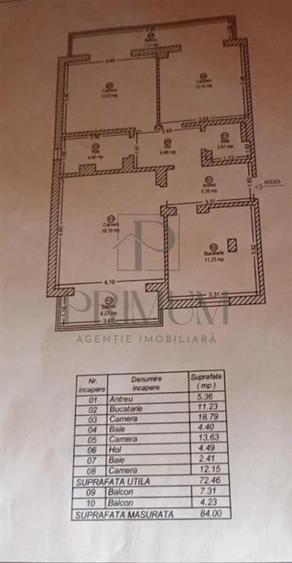 Apartament cu 3 camere decomandat în Bucovina