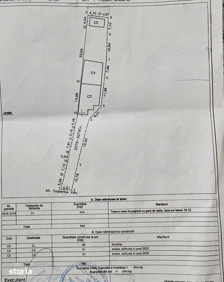 Casă cu 3 camere cu Teren 544 Mp în Central