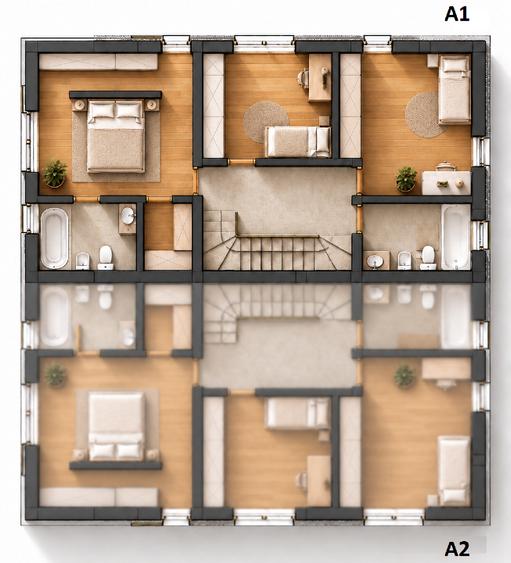 Duplex cu 5 camere cu Canalizare în Borhanci