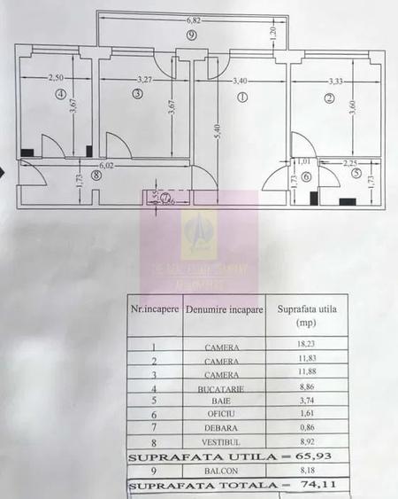 Apartament cu 3 camere semidecomandat în Lacul Tei