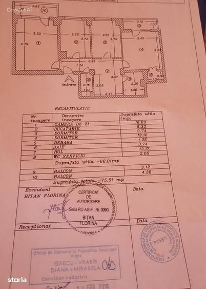 Apartament cu 3 camere decomandat în Prundu
