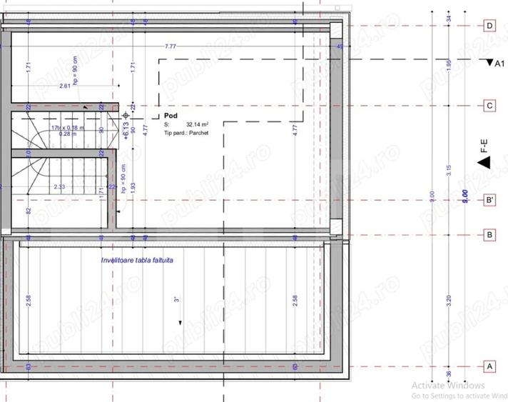 Duplex cu 5 camere cu Canalizare în Florești