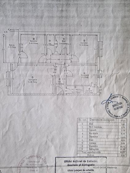 Apartament cu 3 camere decomandat în Micro 11