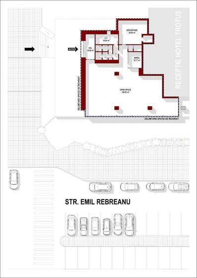 Spațiu comercial, de 295 mp, în Ultracentral