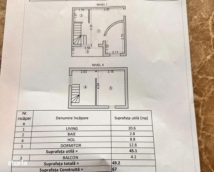 Apartament cu 2 camere în Valea Aurie