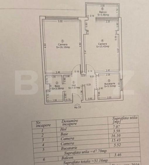 Apartament cu 2 camere decomandat în Complex Studențesc
