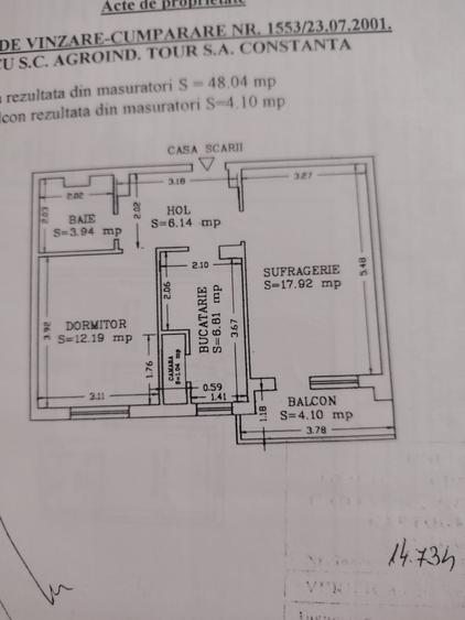 Apartament cu 2 camere decomandat, mobilat în Tomis II