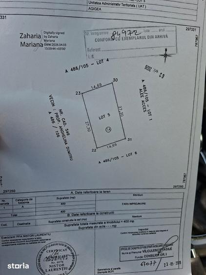 Teren de 400 mp, în Agigea
