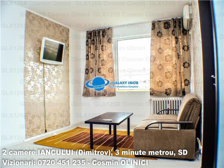 Apartament cu 2 camere semidecomandat, mobilat în Iancului