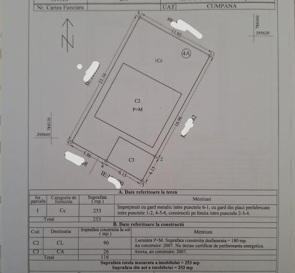 Casă individuală cu 7 camere cu Canalizare în Cumpăna