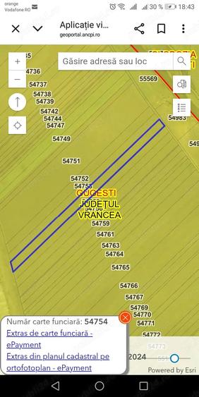Teren de 1067 mp, în Gugești
