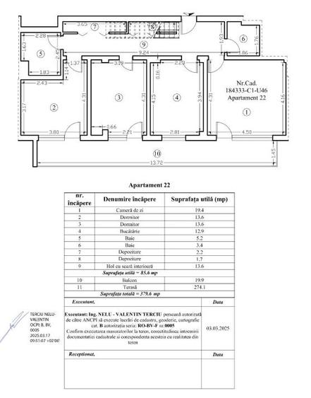 Apartament cu 3 camere decomandat în Griviței