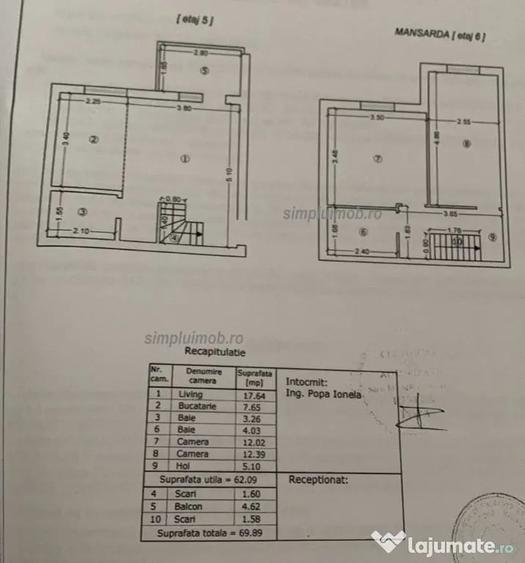 Apartament cu 3 camere semidecomandat în Colentina