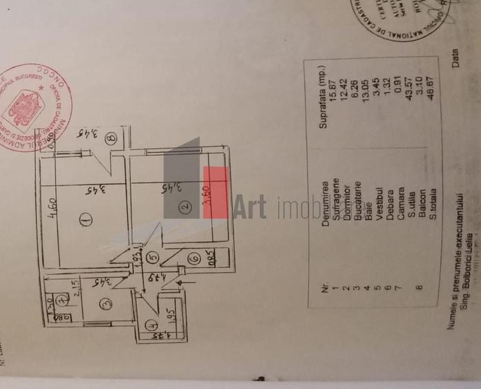 Apartament cu 2 camere decomandat în Giurgiului