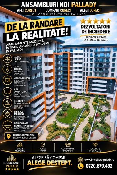 Apartament cu 2 camere semidecomandat în Theodor Pallady