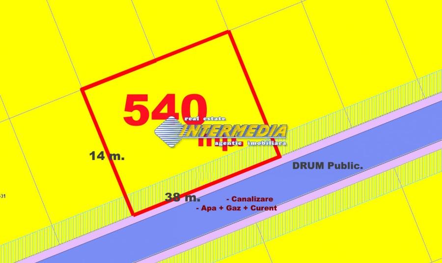 Teren Construcții intravilan de 540 mp, în Cetate