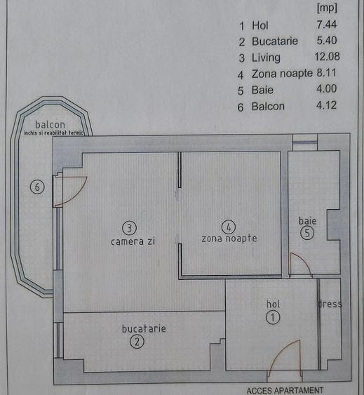 Garsonieră semidecomandată în Muncii