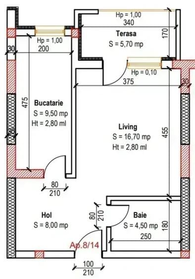Garsonieră decomandată, bloc regim P+4 | Aproape de M. Nicolae Teclu - 2