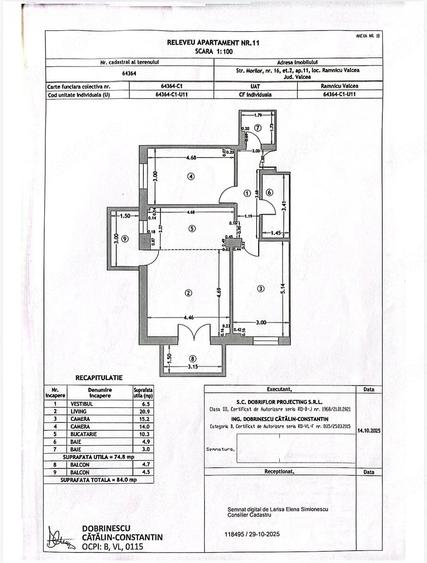 Apartament cu 3 camere decomandat în Morilor