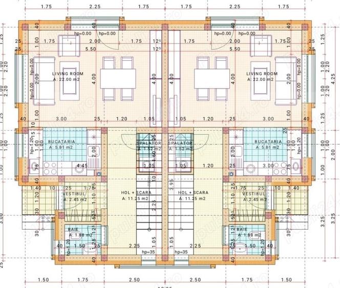Duplex la rosu | Mosnita Veche | 90 mp utili | Teren 270 mp - 1