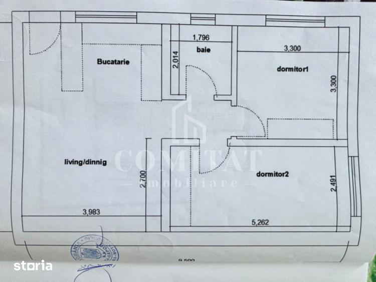 Apartament cu 3 camere, mobilat în Bună Ziua