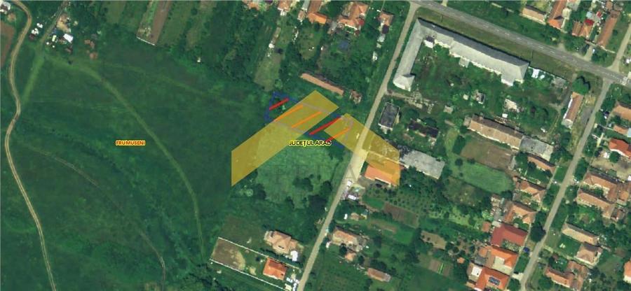 Teren Construcții intravilan de 1270 mp, în Frumușeni