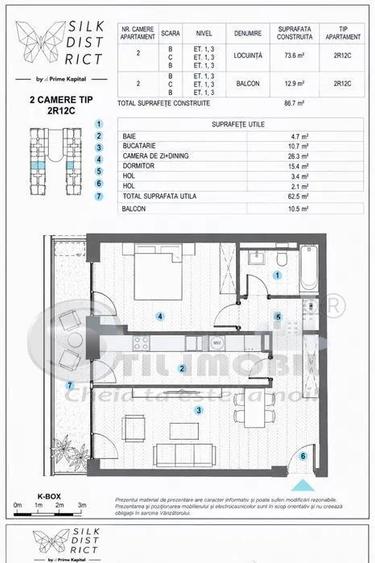 Apartament 2 camere, 73 mp, balcon 10,5 mp, etaj 1 – Silk District, Iași - 5